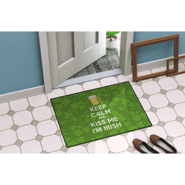 Kiss Me I'm Irish Door Mat Lifestyle