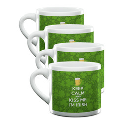 Kiss Me I'm Irish Double Shot Espresso Cups - Set of 4