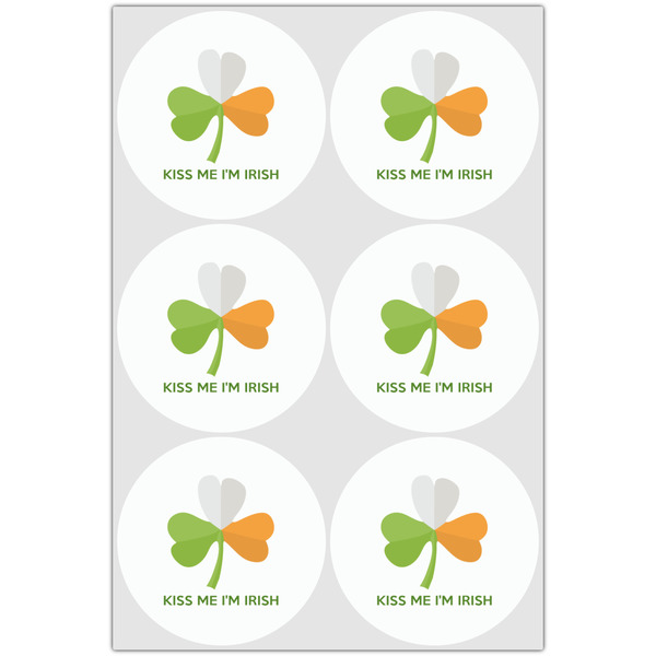 Kiss Me I'm Irish Drink Topper - Large - Set of 6