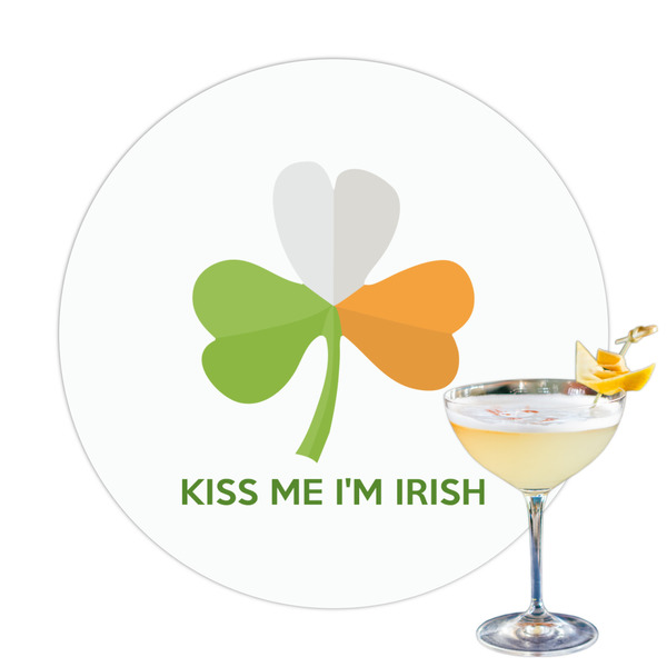 Custom Kiss Me I'm Irish Printed Drink Topper