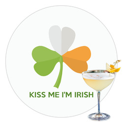Kiss Me I'm Irish Printed Drink Topper - 3.5"