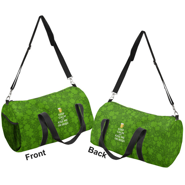 Kiss Me I'm Irish Duffle bag large front and back sides