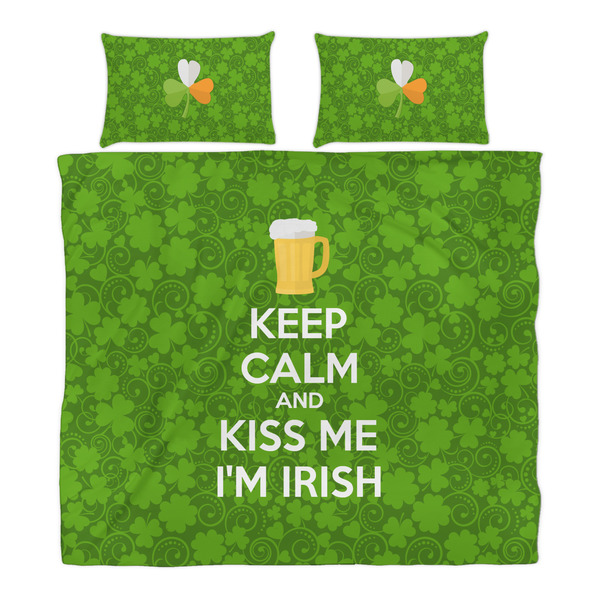 Kiss Me I'm Irish Duvet Cover Set - King - Alt Approval
