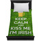 Kiss Me I'm Irish Duvet Cover - Twin - On Bed - No Prop