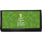 Kiss Me I'm Irish Canvas Checkbook Cover (Personalized)