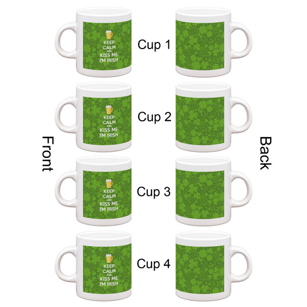 Kiss Me I'm Irish Espresso Cup Set of 4 - Apvl