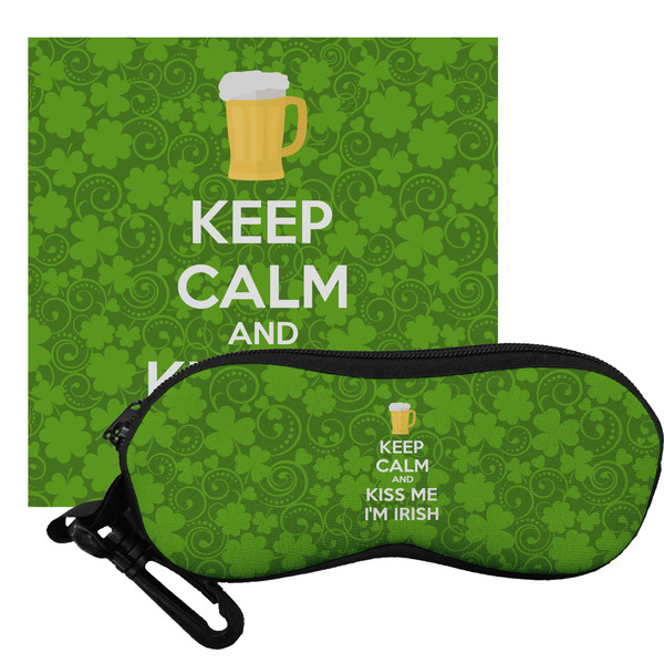 Custom Kiss Me I'm Irish Eyeglass Case & Cloth (Personalized)