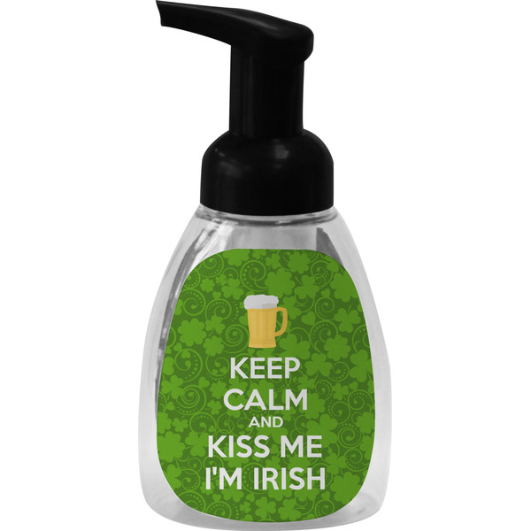 Custom Kiss Me I'm Irish Foam Soap Bottle - Black
