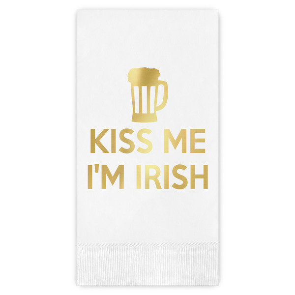 Custom Kiss Me I'm Irish Guest Napkins - Foil Stamped