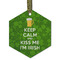 Kiss Me I'm Irish Flat Glass Ornament - Hexagon
