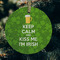 Kiss Me I'm Irish Frosted Glass Ornament - Round (Lifestyle)