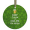 Kiss Me I'm Irish Frosted Glass Ornament - Round