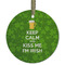 Kiss Me I'm Irish Flat Glass Ornament - Round