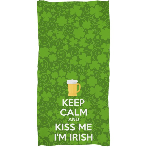 Kiss Me I'm Irish Full Sized Bath Towel - Apvl