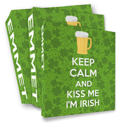 Kiss Me I'm Irish 3 Ring Binder - Full Wrap