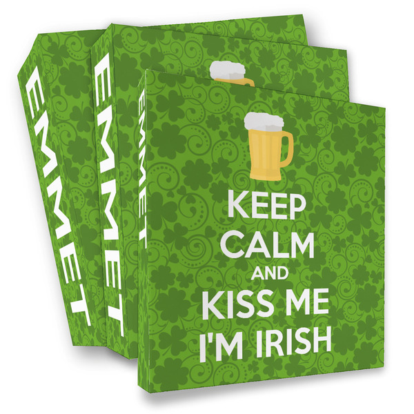 Custom Kiss Me I'm Irish 3 Ring Binder - Full Wrap