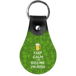 Kiss Me I'm Irish Genuine Leather Keychain