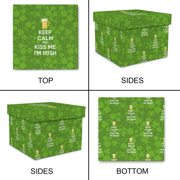 Kiss Me I'm Irish Gift Boxes with Lid - Canvas Wrapped - Large - Approval