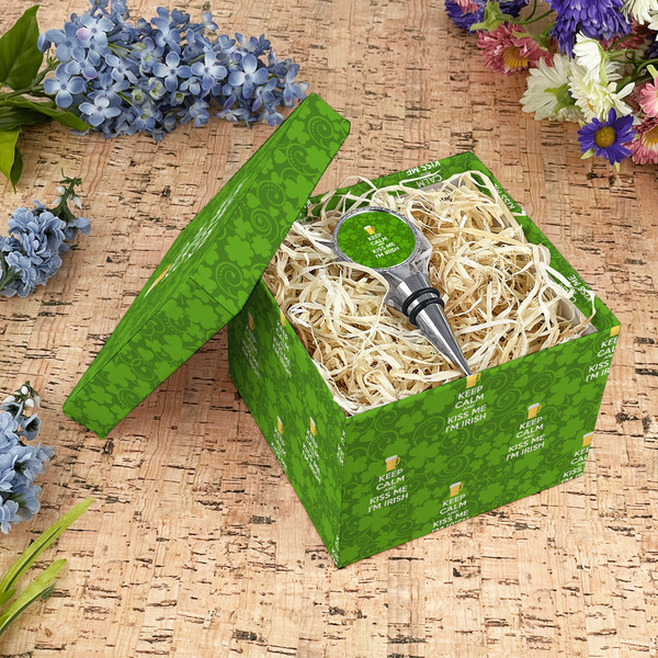 Kiss Me I'm Irish Gift Boxes with Lid - Canvas Wrapped - Medium - In Context