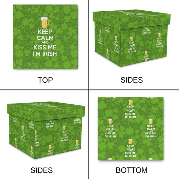 Kiss Me I'm Irish Gift Boxes with Lid - Canvas Wrapped - Small - Approval