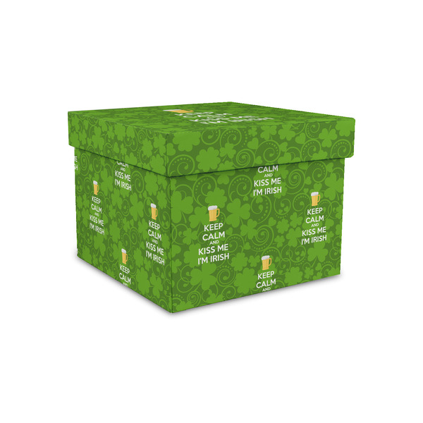 Custom Kiss Me I'm Irish Gift Box with Lid - Canvas Wrapped - Small