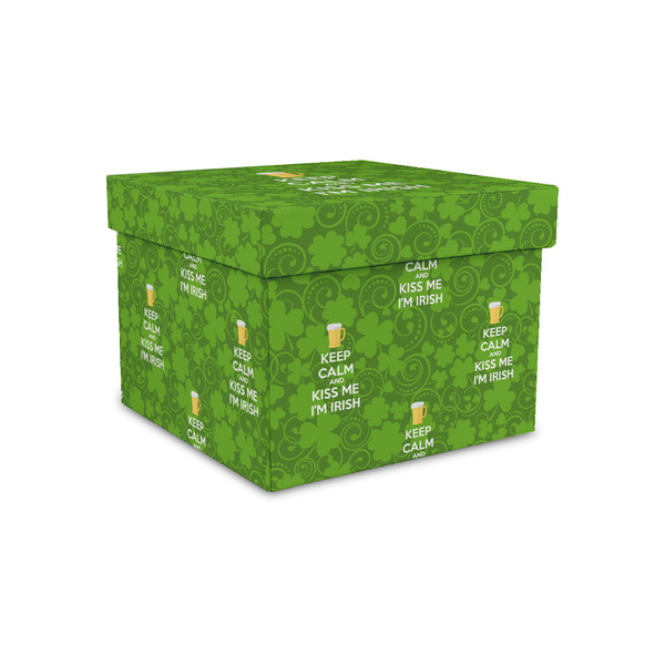 Kiss Me I'm Irish Gift Boxes with Lid - Canvas Wrapped - Small - Front/Main