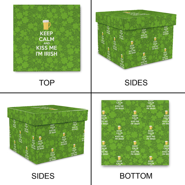 Kiss Me I'm Irish Gift Boxes with Lid - Canvas Wrapped - X-Large - Approval