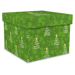 Kiss Me I'm Irish Gift Box with Lid - Canvas Wrapped - X-Large