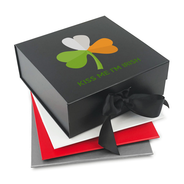 Custom Kiss Me I'm Irish Gift Box with Magnetic Lid
