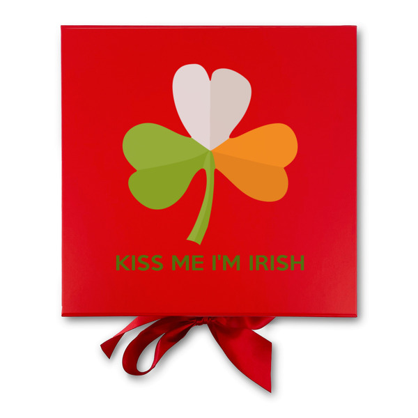 Kiss Me I'm Irish Gift Boxes with Magnetic Lid - Red - Approval