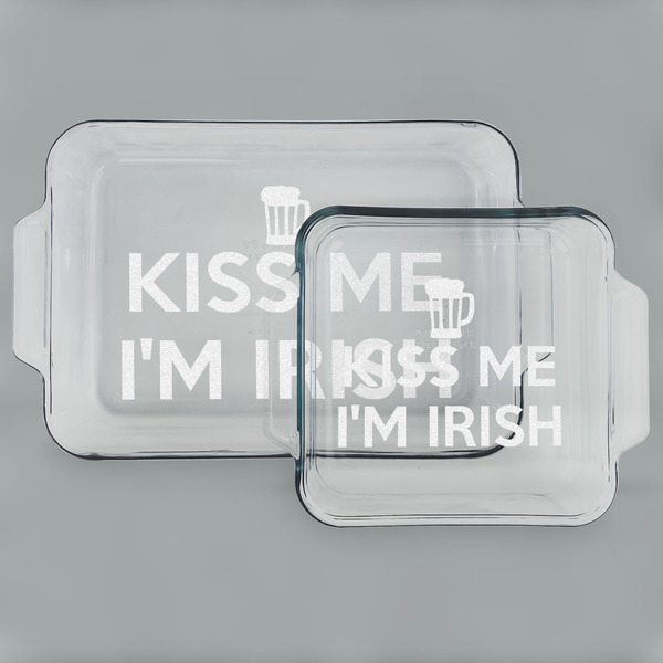 Kiss Me I'm Irish Glass Baking Dish Set - MAIN (set)
