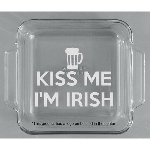 Kiss Me I'm Irish Glass Cake Dish - APPROVAL (8x8)
