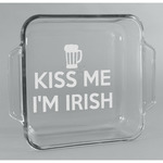 Kiss Me I'm Irish Glass Cake Dish - 8in x 8in