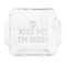Kiss Me I'm Irish Glass Cake Dish - FRONT (8x8)