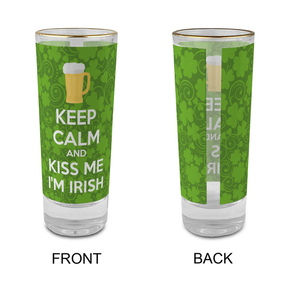 Kiss Me I'm Irish Glass Shot Glass - 2 oz - Single - APPROVAL