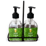 Kiss Me I'm Irish Glass Soap & Lotion Bottle Set