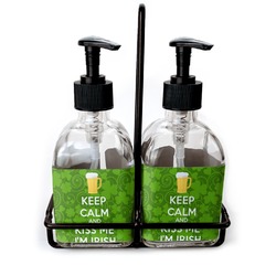 Kiss Me I'm Irish Glass Soap & Lotion Bottles