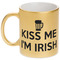 Kiss Me I'm Irish Gold Mug - Main