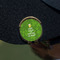Kiss Me I'm Irish Golf Ball Marker Hat Clip - Gold - On Hat