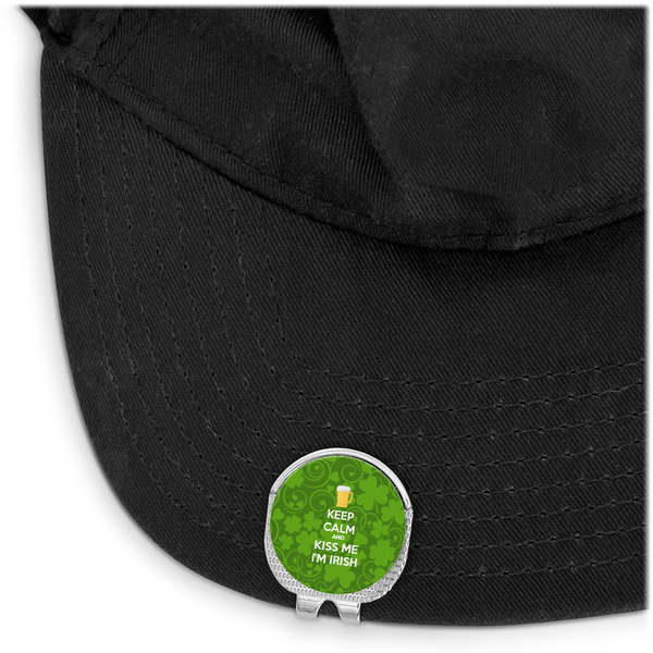 Kiss Me I'm Irish Golf Ball Marker Hat Clip - Main