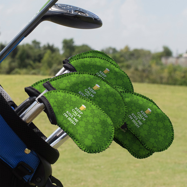 Kiss Me I'm Irish Golf Club Cover - Set of 9 - On Clubs