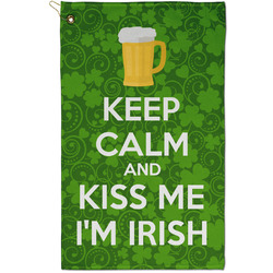Kiss Me I'm Irish Golf Towel - Poly-Cotton Blend - Small