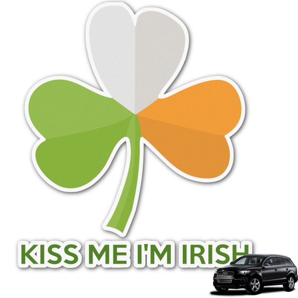 Custom Kiss Me I'm Irish Graphic Car Decal (Personalized)