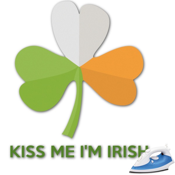 Custom Kiss Me I'm Irish Graphic Iron On Transfer (Personalized)