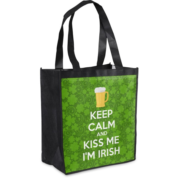 Custom Kiss Me I'm Irish Grocery Bag (Personalized)
