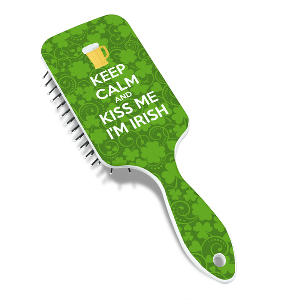 Kiss Me I'm Irish Hair Brush - Angle View