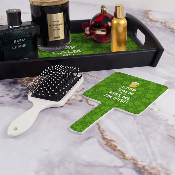 Kiss Me I'm Irish Hand Mirror - With Hair Brush
