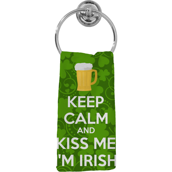 Custom Kiss Me I'm Irish Hand Towel - Full Print (Personalized)
