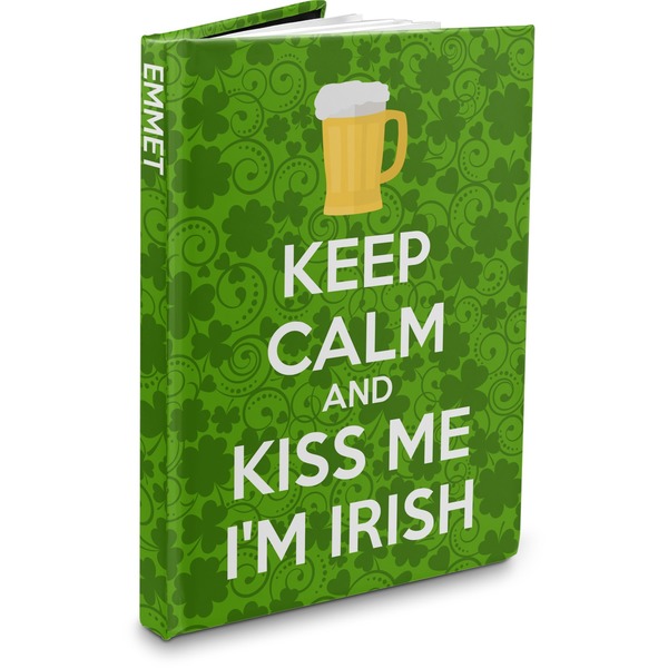 Custom Kiss Me I'm Irish Hardbound Journal - 5.75" x 8" (Personalized)