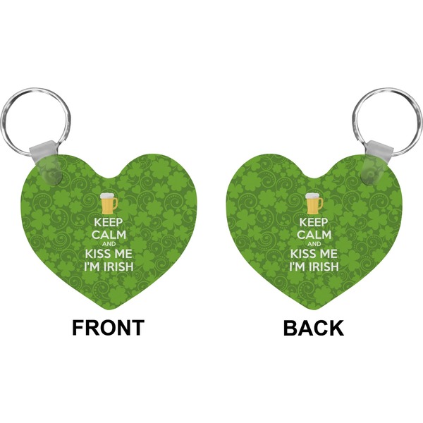 Kiss Me I'm Irish Heart Keychain (Front + Back)